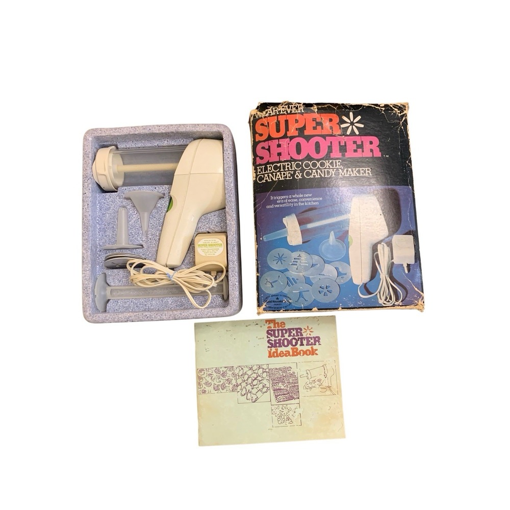 Wear-Ever Super Shooter Electric Cookie Canape Candy Maker 70001 Vintage White